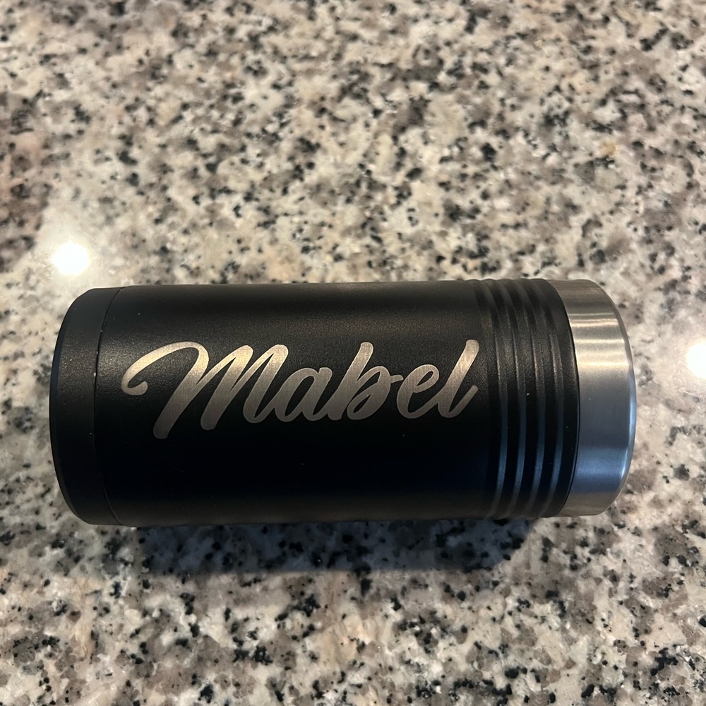 Name: Mabel  Black and Silver Tumbler
